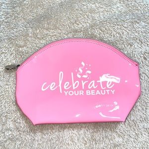 Shiny Baby Pink It Cosmetics Celebrate Your Beauty Cosmetic Zipper Bag Travel